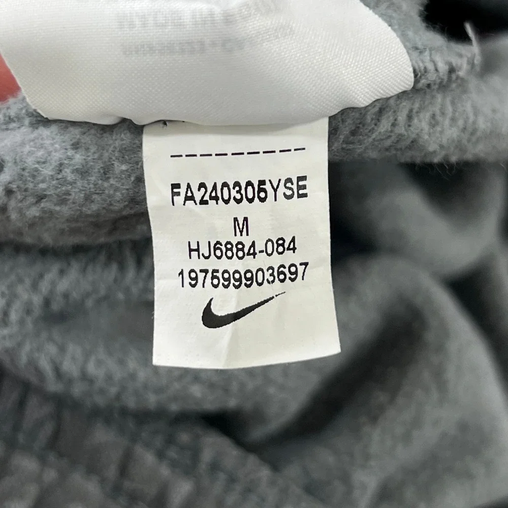 Nike Sportswear Club Fleece Monogram Joggers Mens M Grey Allover Print HJ6884